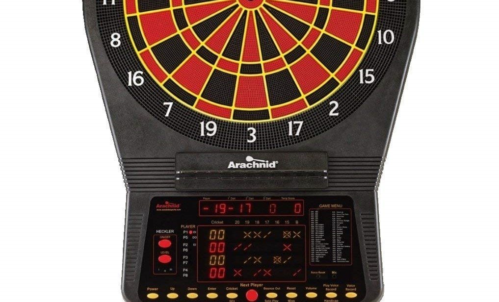 Solo Play Includes Soft Tip Darts and Extra Tips Cricket Pro 900 by Arachnid- Talking Electronic Dartboard MPR and PPD Scoring 15.5 Target Area 8 New Games Up to 8 Player Score Display 